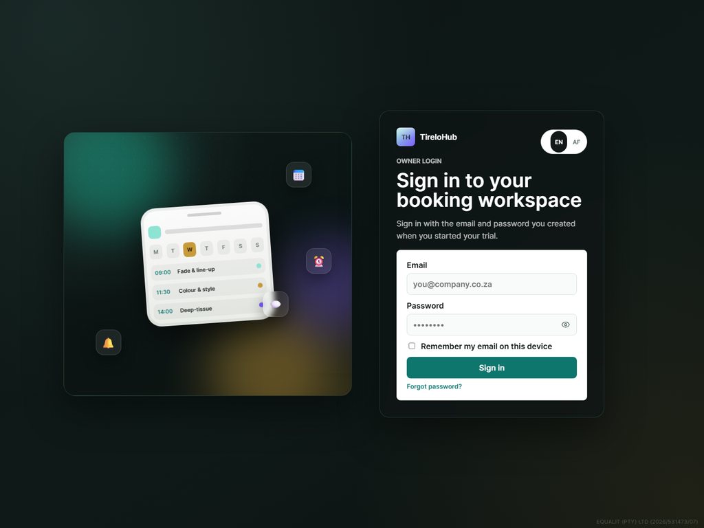Create a business account on the app