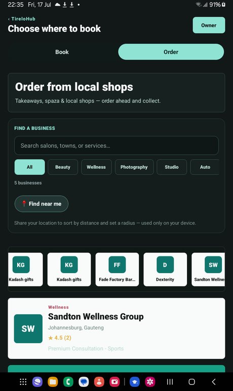 Order ahead on your phone